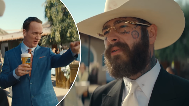 Post Malone, Peyton Manning, and Shane Gillis star in Bud Light Superbowl Ad
