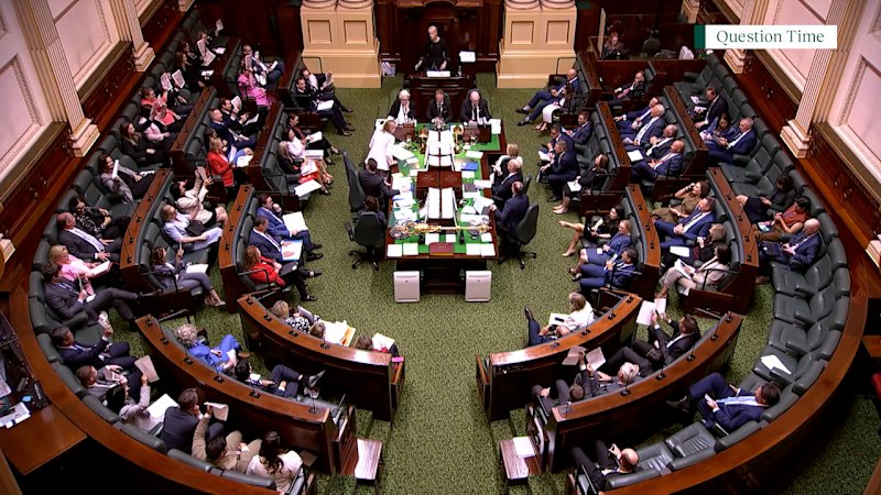 Allan government pulls flyer stunt during question time