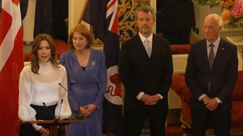 Queen Mary speaks in Hobart