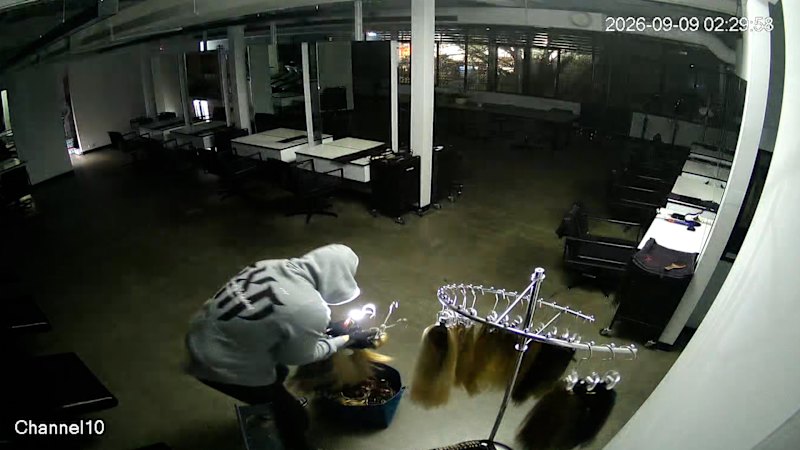 CCTV footage reveals brazen salon theft at celebrity hair salon