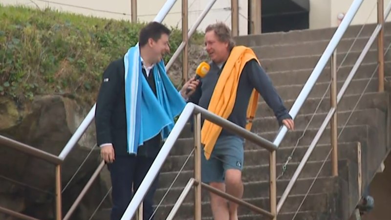 Swimmer mistakenly joins Australian Fashion Week show