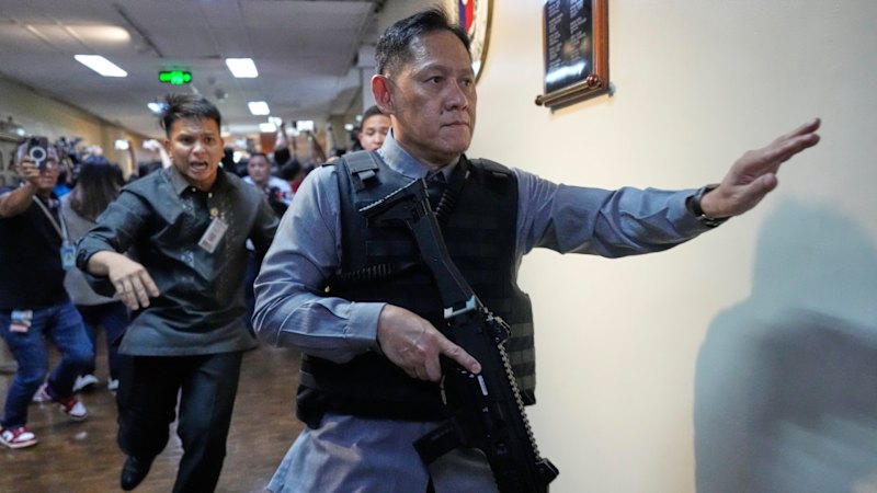 Gunshots ring out in Philippines Senate where authorities tried to arrest a senator