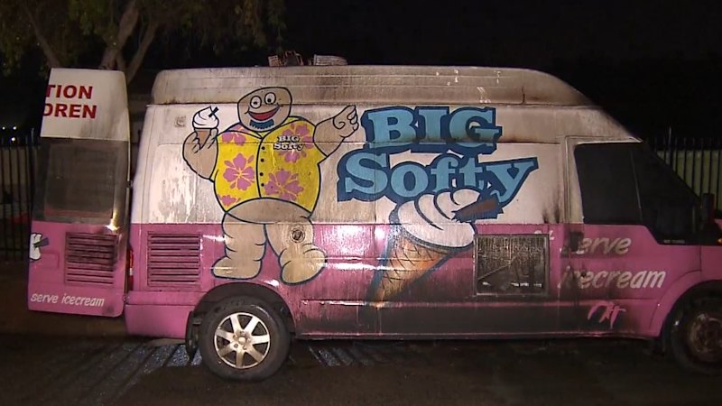 Popular ice cream van torched in front of children