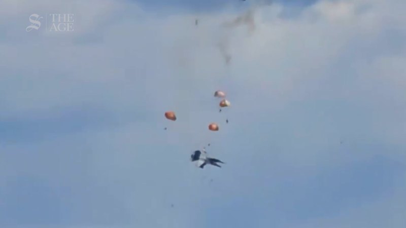 Two US Navy jets collide during air show at military base
