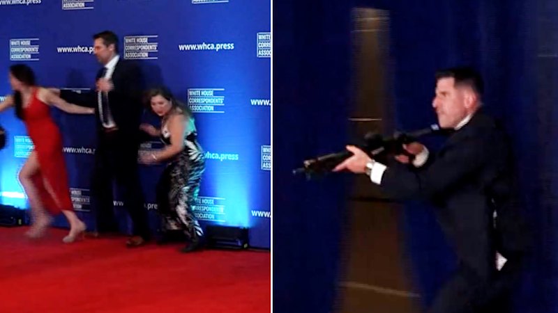 Video captures moment shots were fired at White House dinner