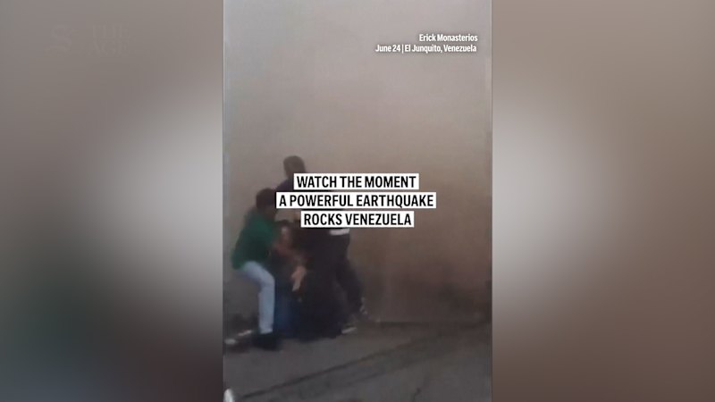 Watch the moment a powerful earthquake strikes Venezuela