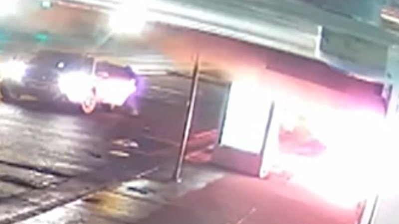 Arsonists on the run after convenience store goes up in flames