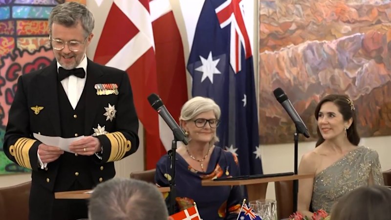 Danish Royals Queen Mary and King Frederick in Canberra