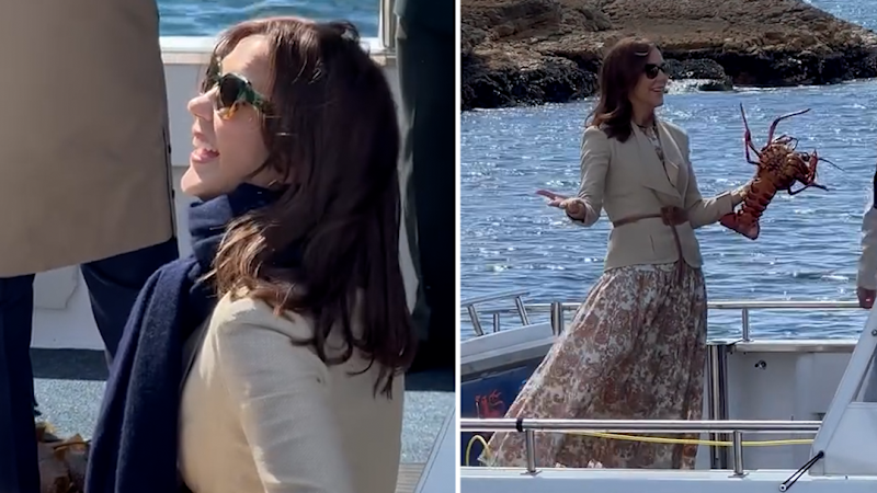 Queen Mary returns lobsters to sea during Australian tour