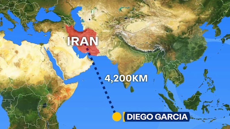 Iran launches missiles at UK-US base