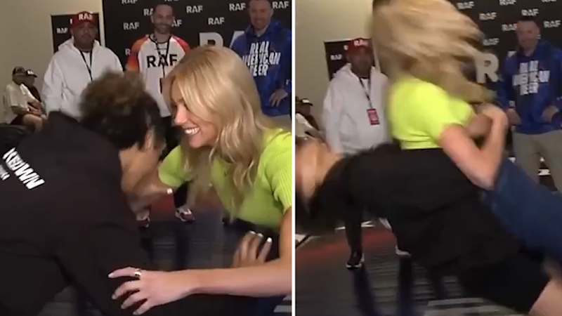 Reporter body-slammed on live TV