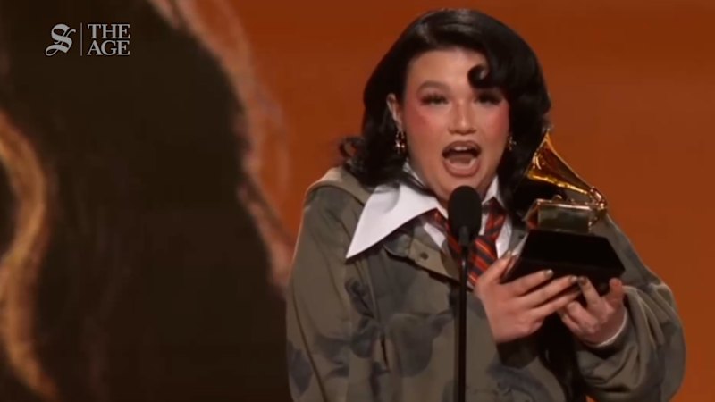 Lola Young lets f-bomb slip in Grammys speech