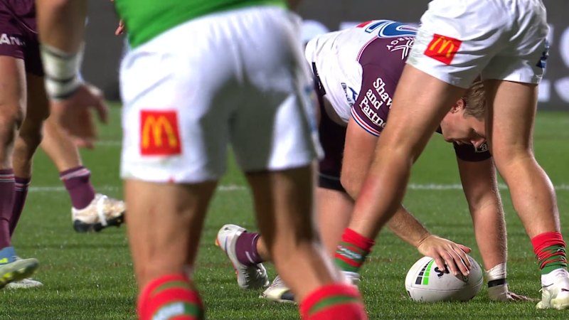 Trbojevic knocks on before Manly try