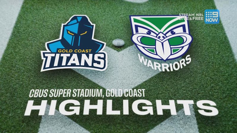 NRL Highlights: Titans v Warriors - Round 22