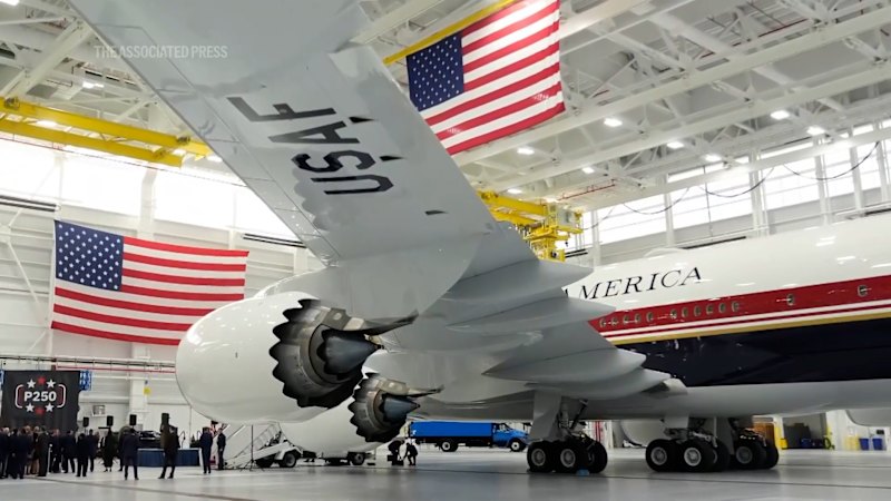 “There will never be one like this’: Trump unveils the new Air Force One