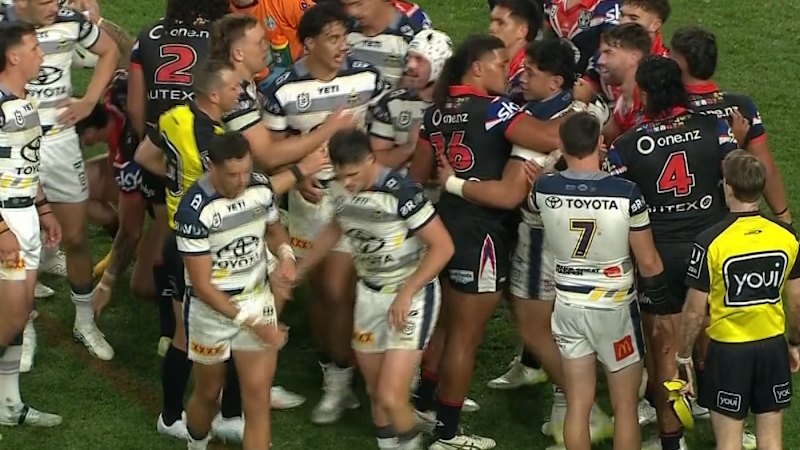 Taumalolo sparks melee after dangerous tackle
