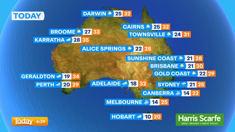 National weather forecast for Thursday February 26