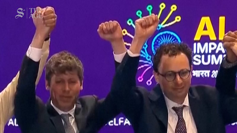 OpenAI and Anthropic CEOs snub handshake at India AI Summit