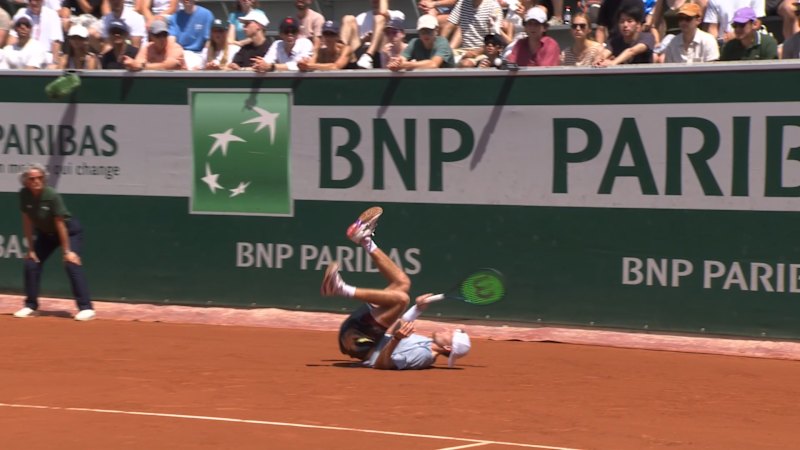 De Minaur's rival takes a fall