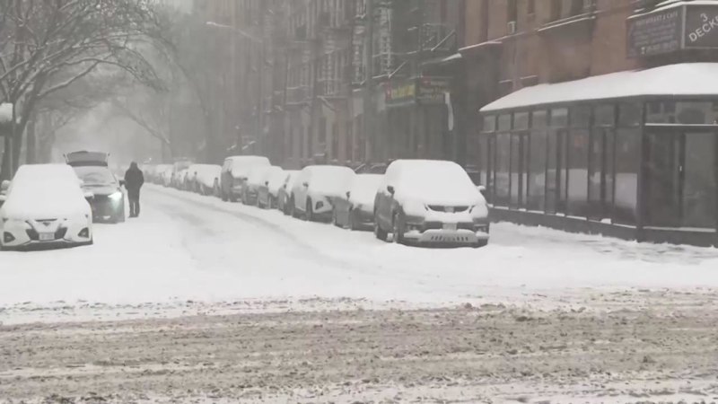 Massive winter storm brings widespread snow and significant travel disruption to New York