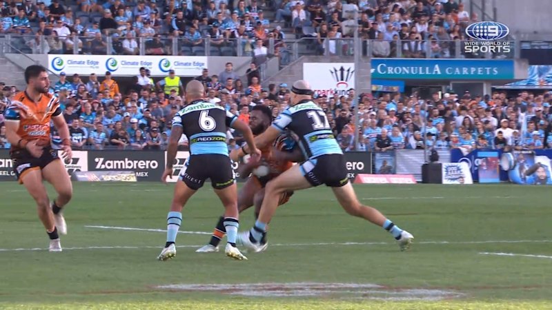 Hazelton nails Tigers winger with high shot