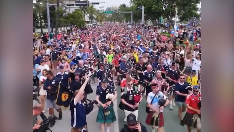 Tartan Army take over Miami Beach