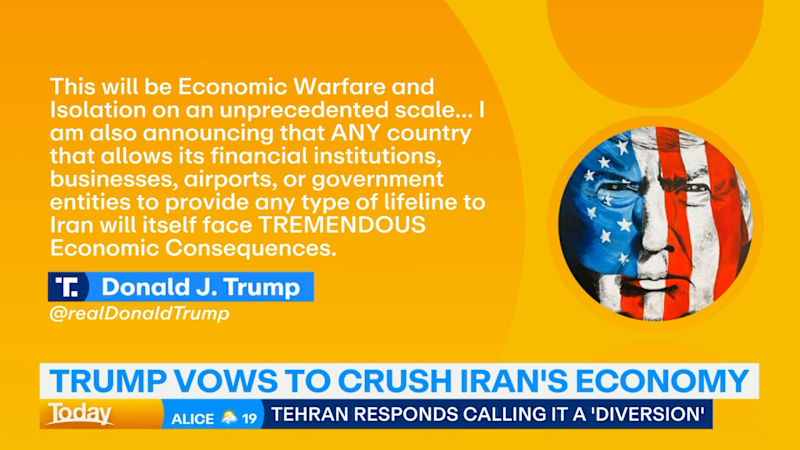 Iran Dismisses Trump Economic Threats as Diversion from US Domestic Politics