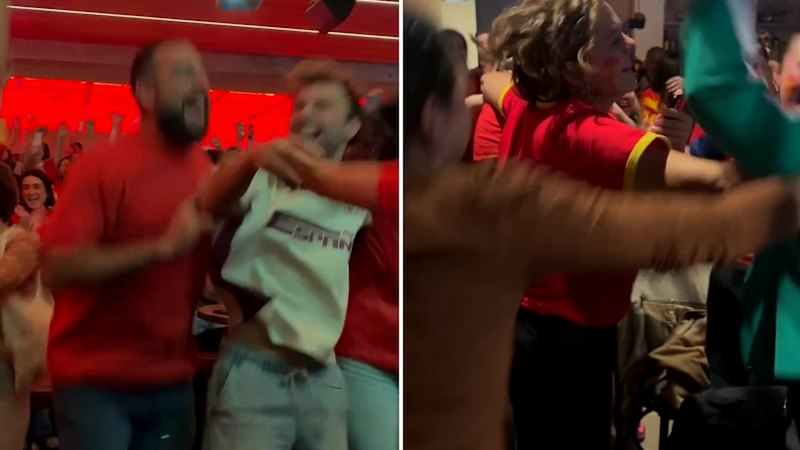 Spanish fans celebrate World Cup title