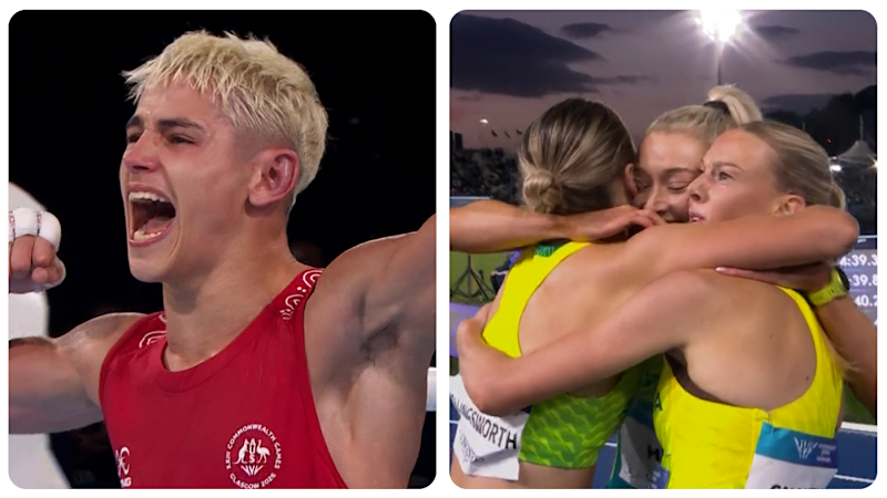 Sprint relay gold headlines athletics team's greatest day