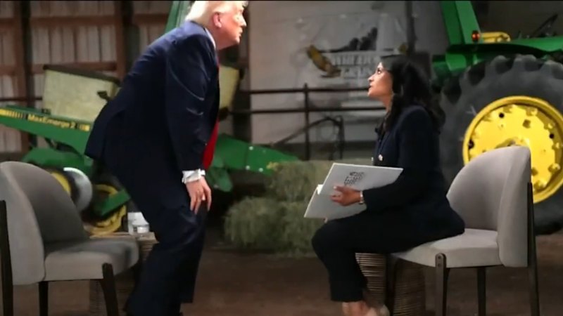 Donald Trump storms out of TV interview