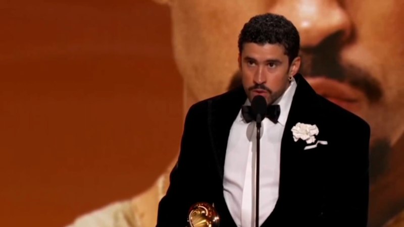 Bad Bunny says 'ICE out' at the Grammys