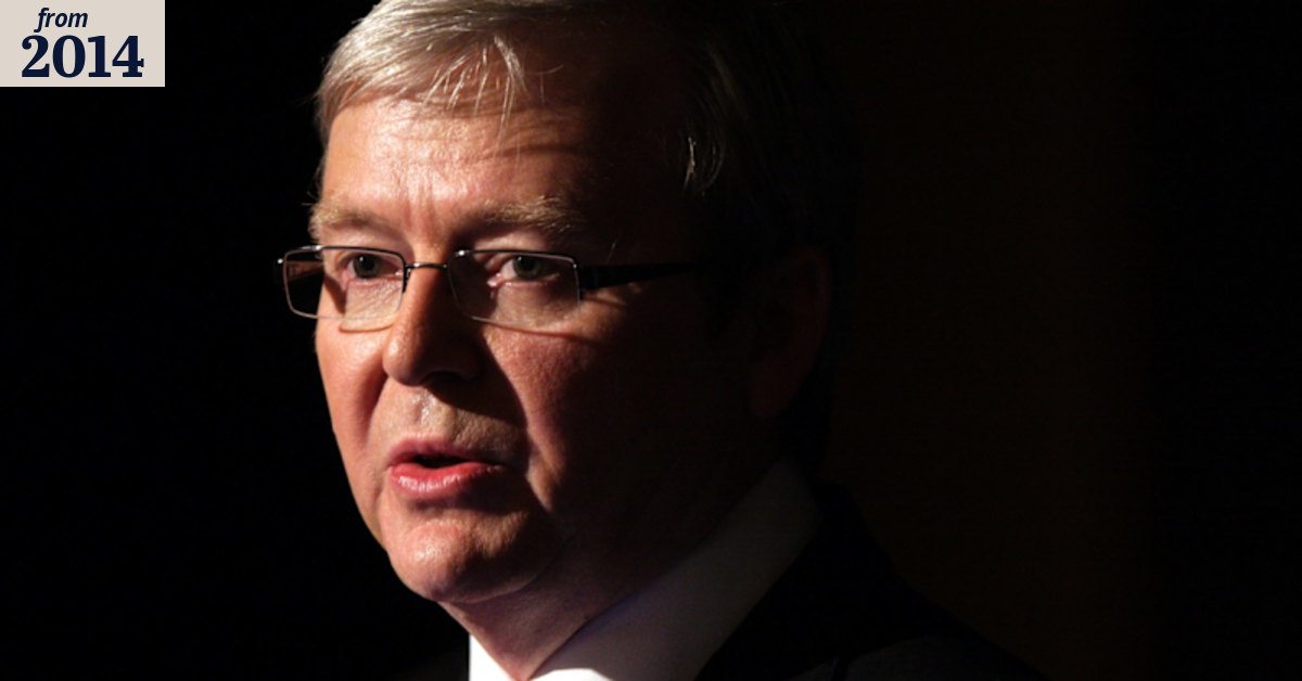 Kevin Rudd rewrites history with heroic flourishes