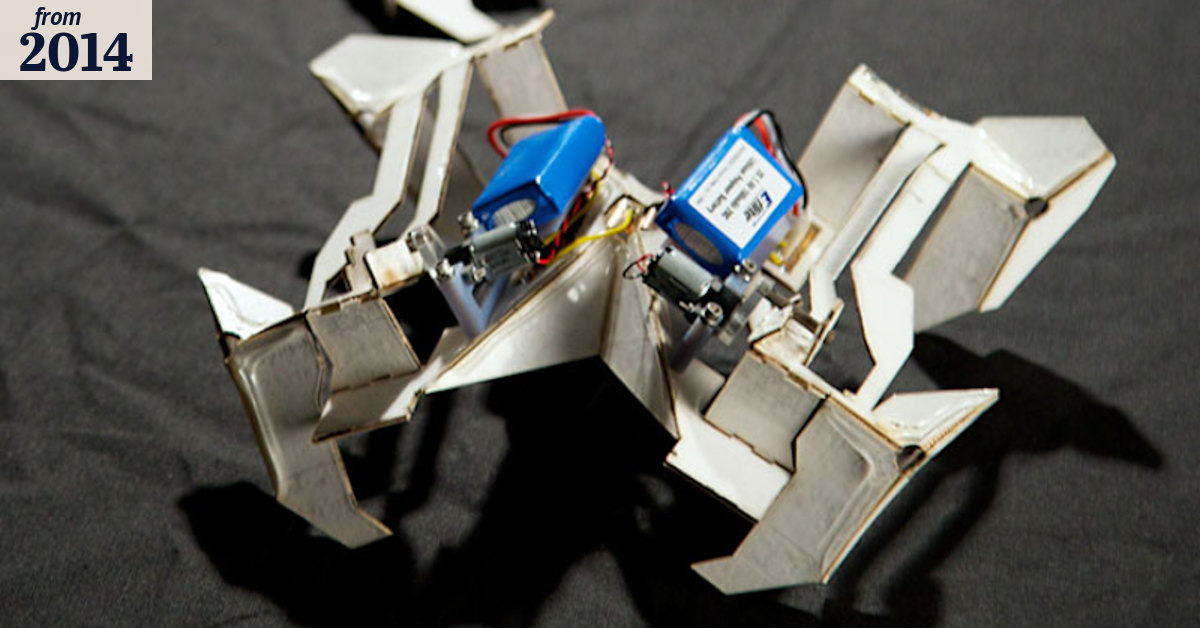 Origami robot folds itself and walks