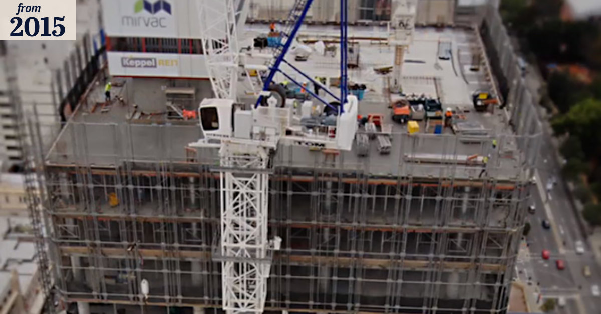 Timelapse of Perth's Cathedral and Treasury Precinct tallest building.