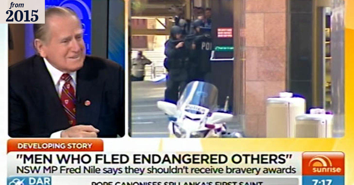 Gunman 'only man' in Sydney siege: Fred Nile