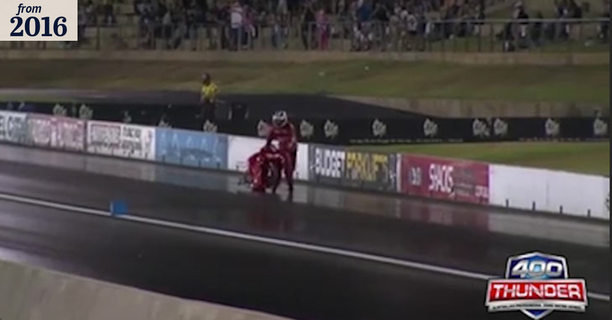 Bizarre Perth drag race goes viral