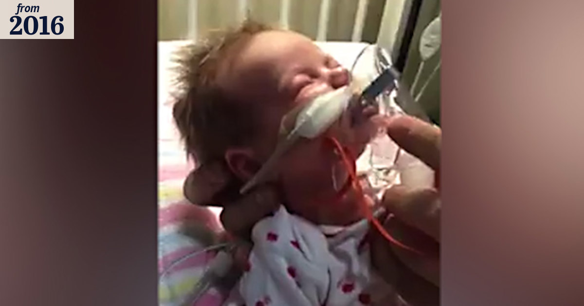 Infant suffers frightening whooping cough attack