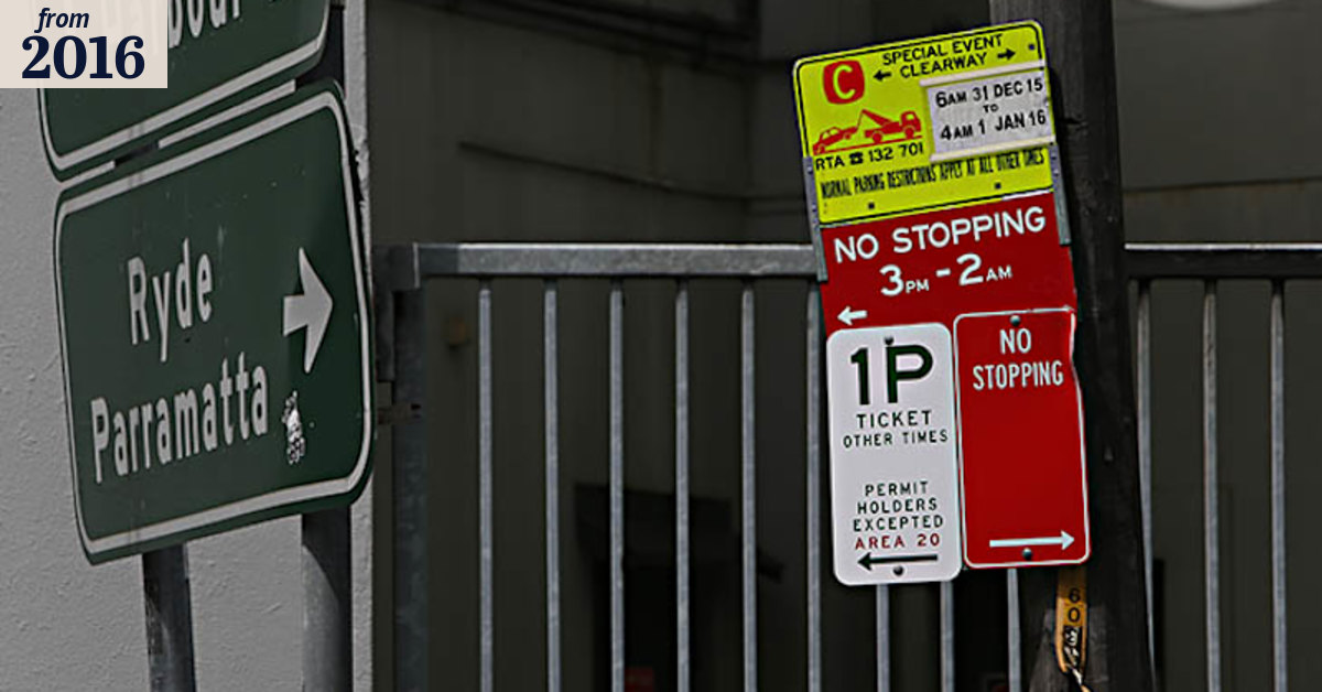 Deciphering parking signs
