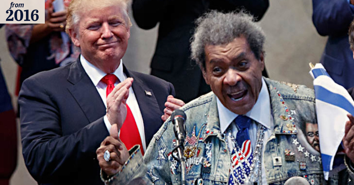 Don King drops the N-word at Trump rally