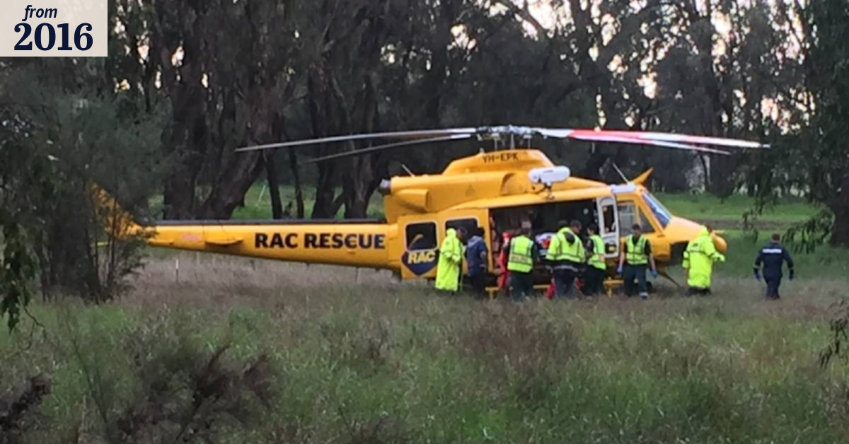Man flown to hospital after Myalup motorcycle crash