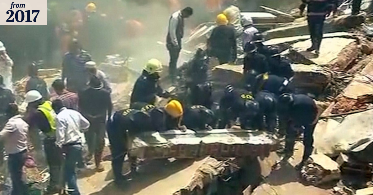 Dozens trapped in Mumbai building collapse