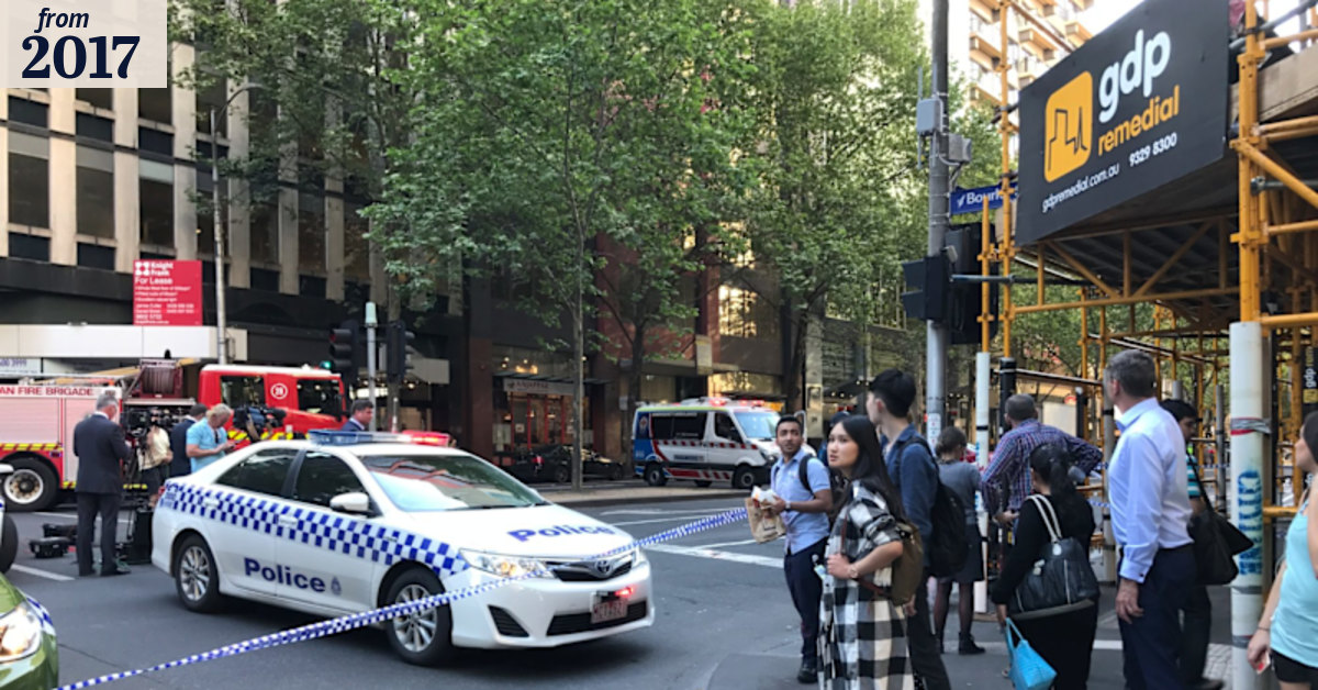 Pedestrian dies after being hit by truck in Melbourne's CBD