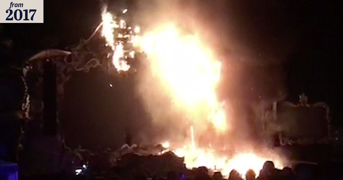 Massive fire causes festival evacuation
