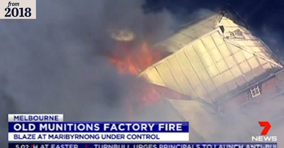 Firefighters battle factory blaze in Melbourne's west
