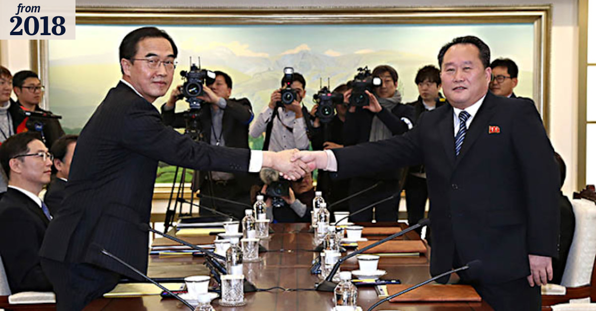 North and South Korea hold rare talks