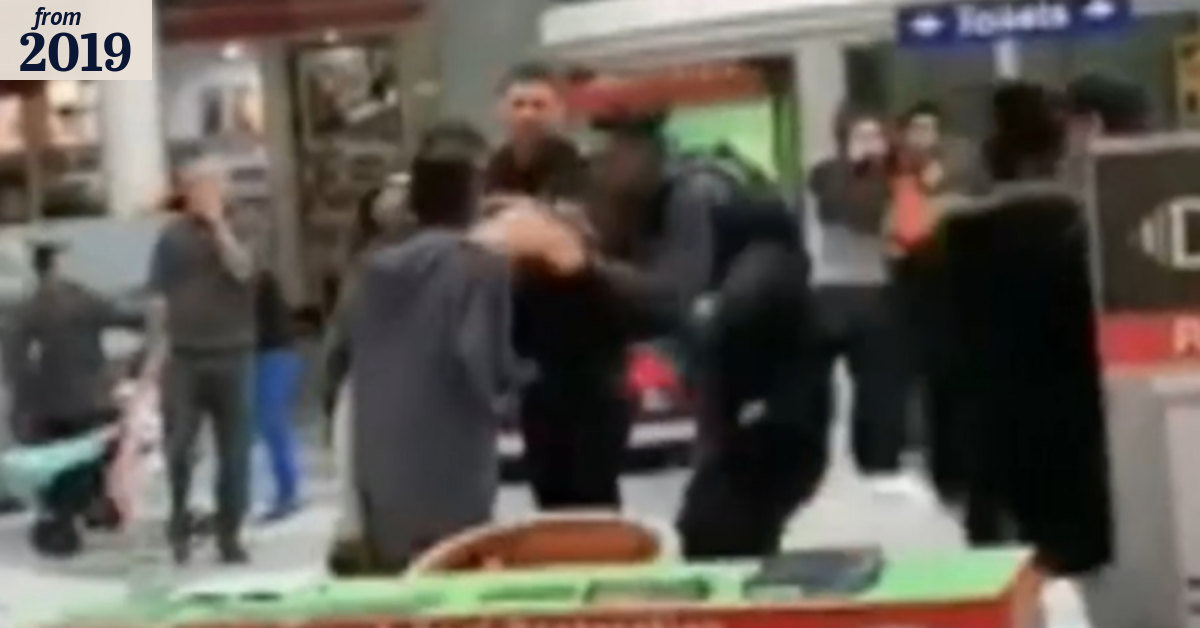 Shopping centre brawl