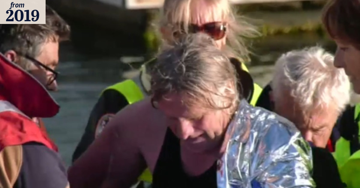 Emergency teams rescue man after falling from kayak