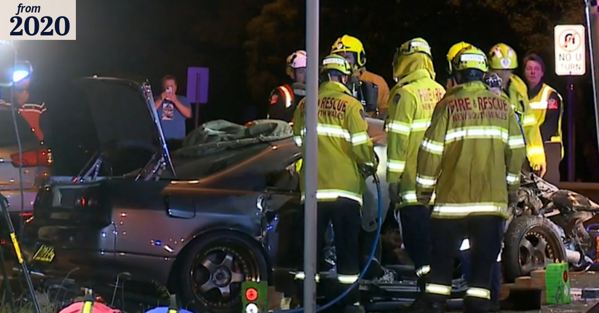 Woman in critical condition after fiery crash