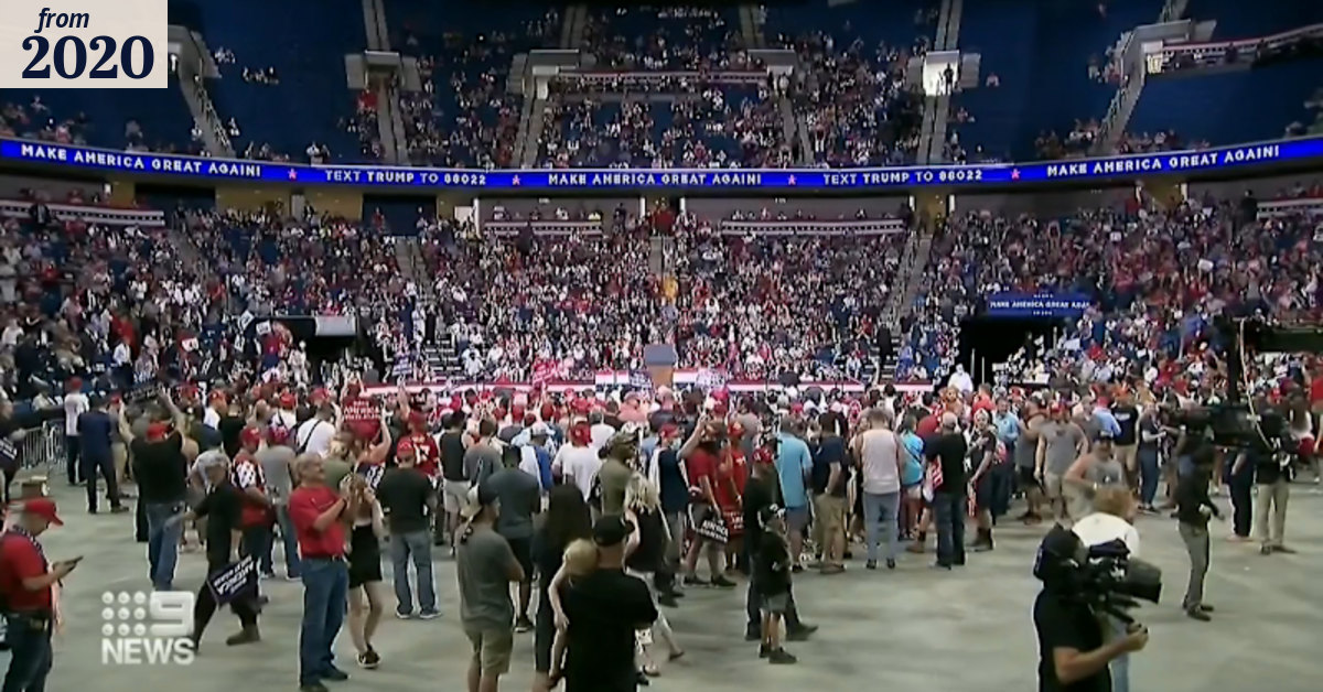 First Trump rally unexpected turnout