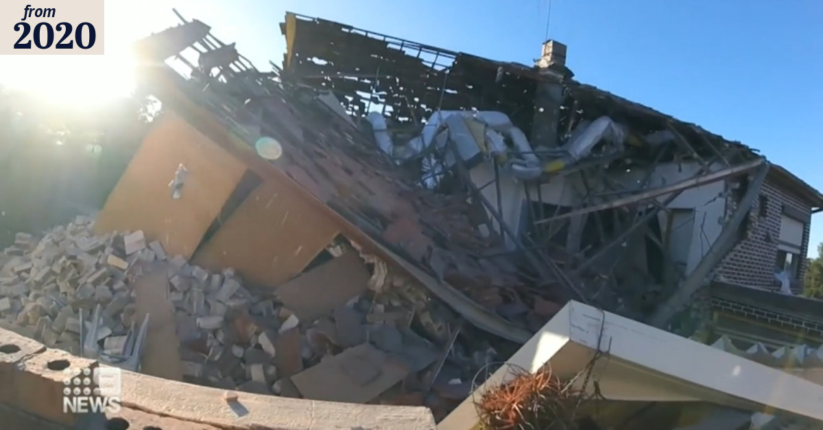 Mystery explosion destroys inner west home